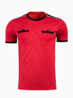 T-shirt Sport Arbitre Homme Manches Courtes Football Polyester Confortable Poches