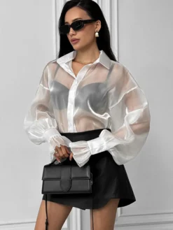 T-shirt transparent à manches longues et protection solaire pour femme (2026)