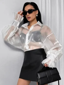 T-shirt transparent à manches longues et protection solaire pour femme (2026)