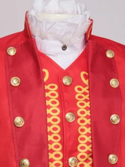 Tuxedo rouge vintage victorien boutons manches longues pardessus costumes rétro pour homme