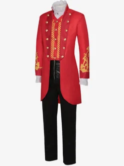 Tuxedo rouge vintage victorien boutons manches longues pardessus costumes rétro pour homme