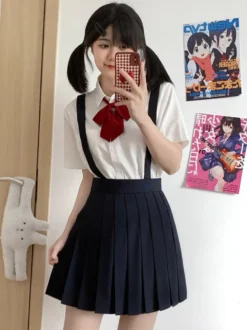 Uniforme scolaire japonais Lolita classique SK Jupes Lolita plissées noires