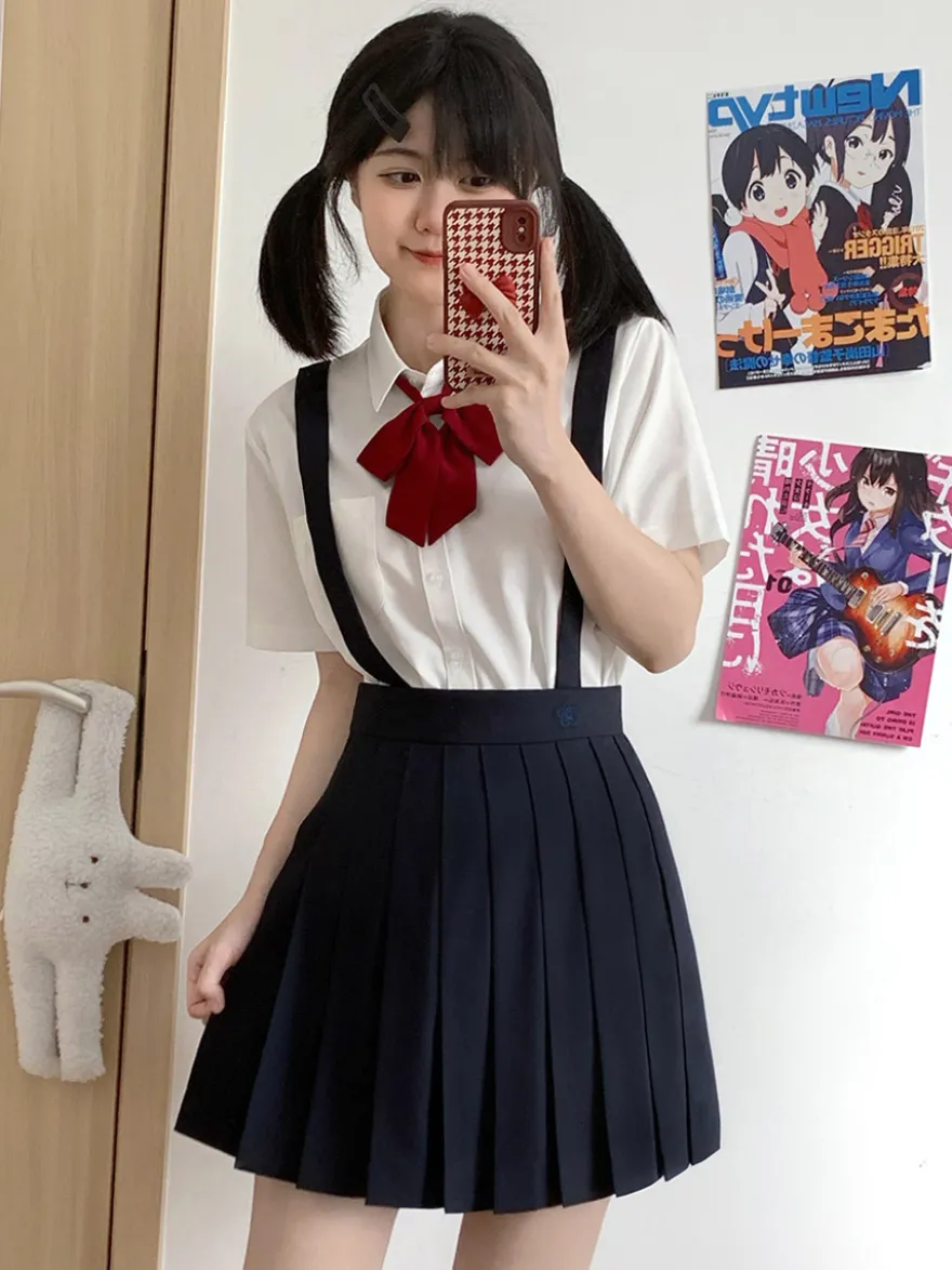 Uniforme scolaire japonais Lolita classique SK Jupes Lolita plissées noires