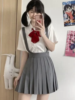 Uniforme scolaire japonais Lolita classique SK Jupes Lolita plissées noires