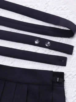 Uniforme scolaire japonais Lolita classique SK Jupes Lolita plissées noires