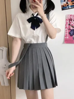 Uniforme scolaire japonais Lolita classique SK Jupes Lolita plissées noires