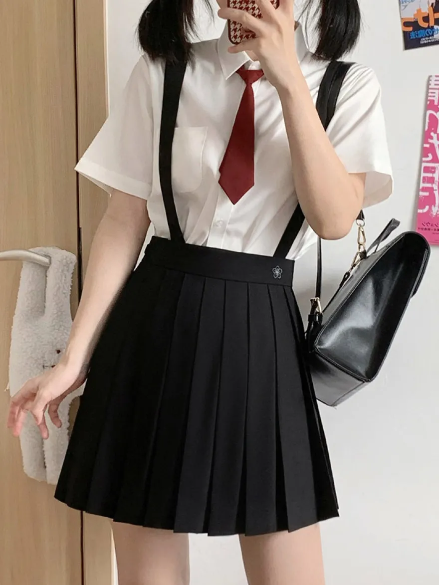 Uniforme scolaire japonais Lolita classique SK Jupes Lolita plissées noires