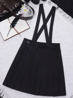Uniforme scolaire japonais Lolita classique SK Jupes Lolita plissées noires