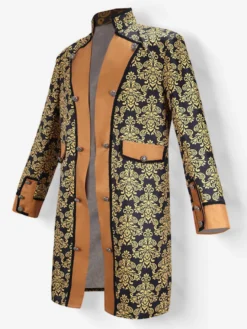 Veste boutonnée Steampunk pour homme veste vintage redingote gothique queue-de-pie