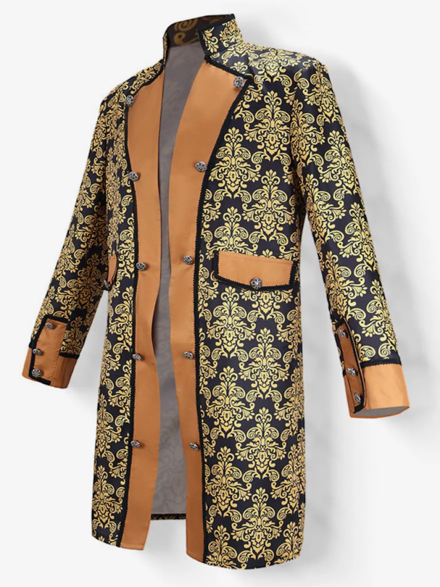 Veste boutonnée Steampunk pour homme veste vintage redingote gothique queue-de-pie