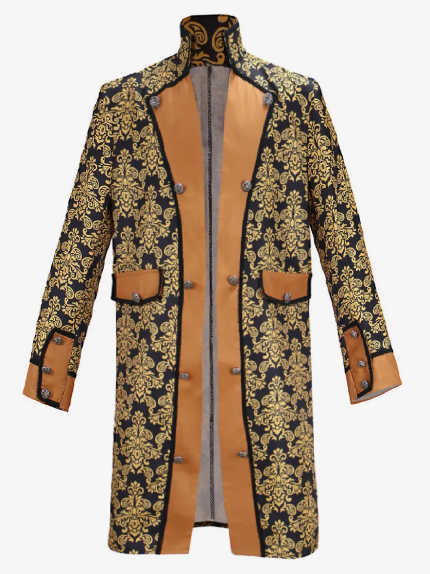 Veste boutonnée Steampunk pour homme veste vintage redingote gothique queue-de-pie
