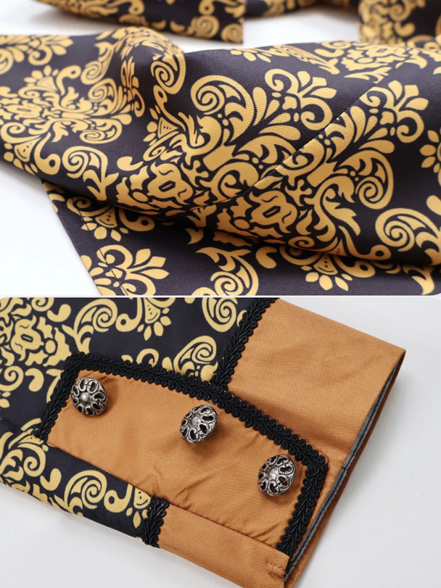 Veste boutonnée Steampunk pour homme veste vintage redingote gothique queue-de-pie