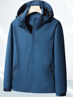 Veste à capuche décontracté homme zippée en polyester Smart