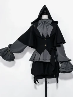 Veste à capuche oreilles lapin gothique Lolita rétro