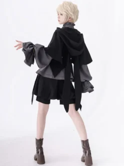 Veste à capuche oreilles lapin gothique Lolita rétro