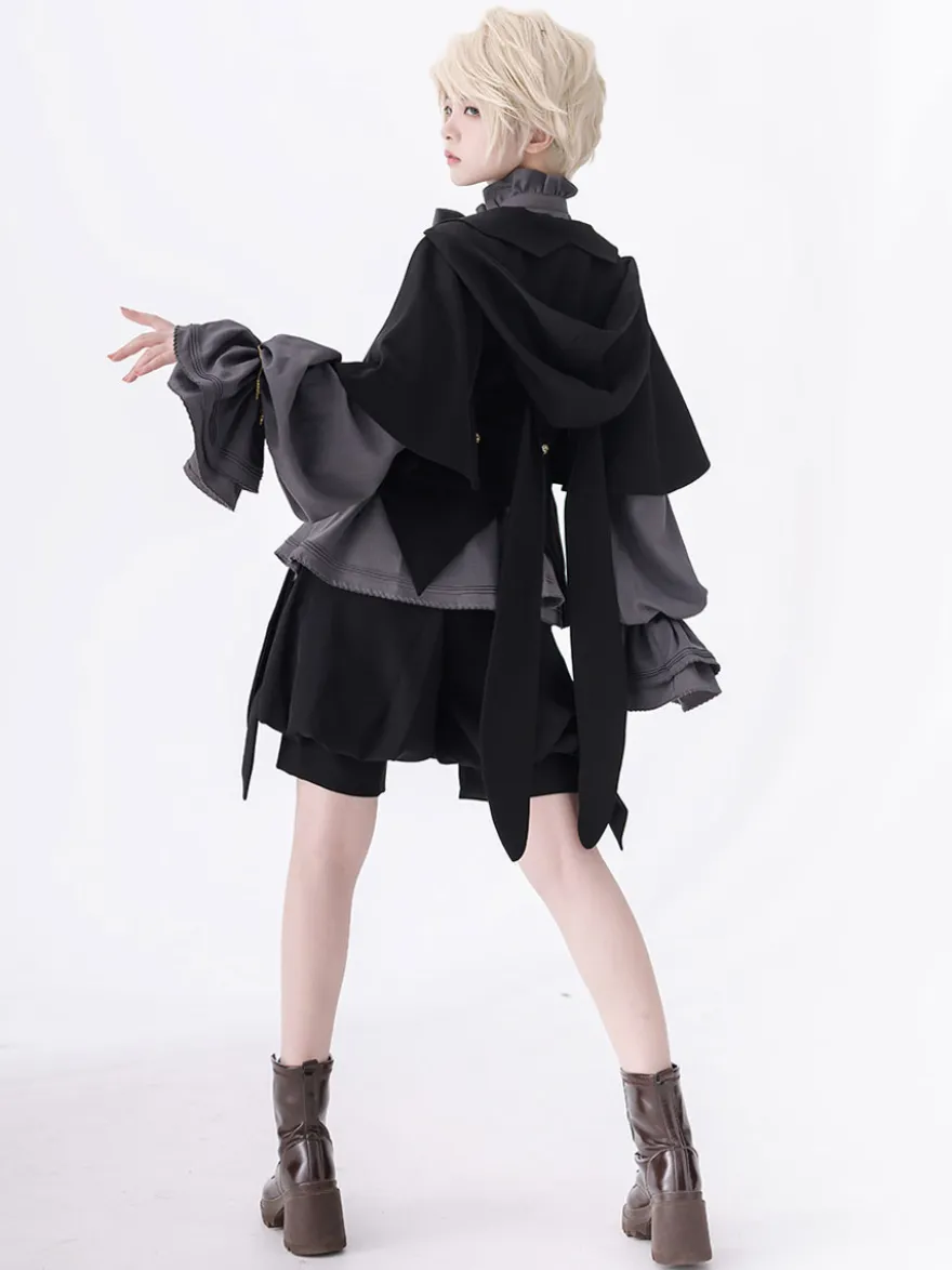 Veste à capuche oreilles lapin gothique Lolita rétro
