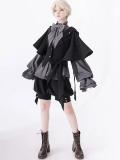 Veste à capuche oreilles lapin gothique Lolita rétro