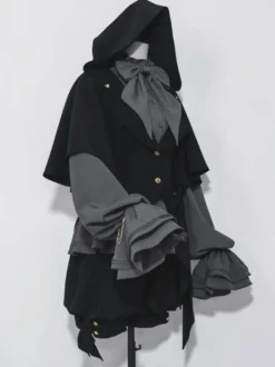 Veste à capuche oreilles lapin gothique Lolita rétro