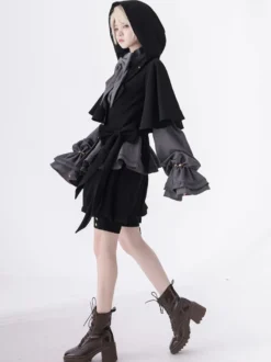 Veste à capuche oreilles lapin gothique Lolita rétro