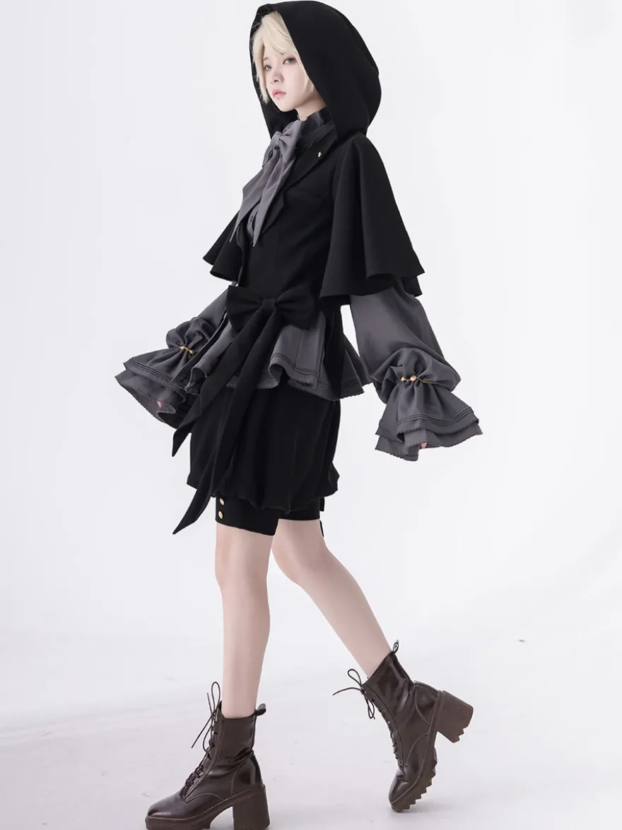 Veste à capuche oreilles lapin gothique Lolita rétro