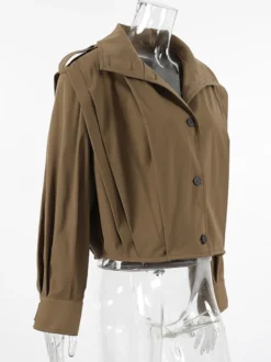 Veste courte à col montant pour femme 2026