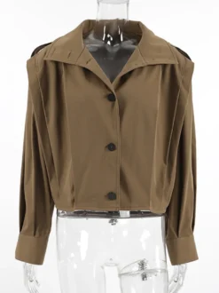 Veste courte à col montant pour femme 2026