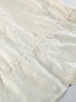 Veste courte à texture jacquard pour femme fermeture éclair manches lanternes ourlet à cordon coupe oversize