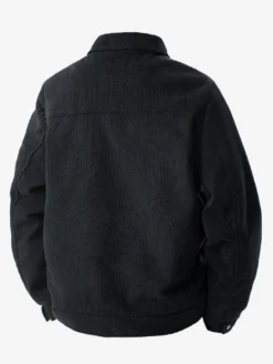7. Veste en velours côtelé pour homme manches longues poches poitrine à rabat et poches latérales coupe-vent et durable style rétro