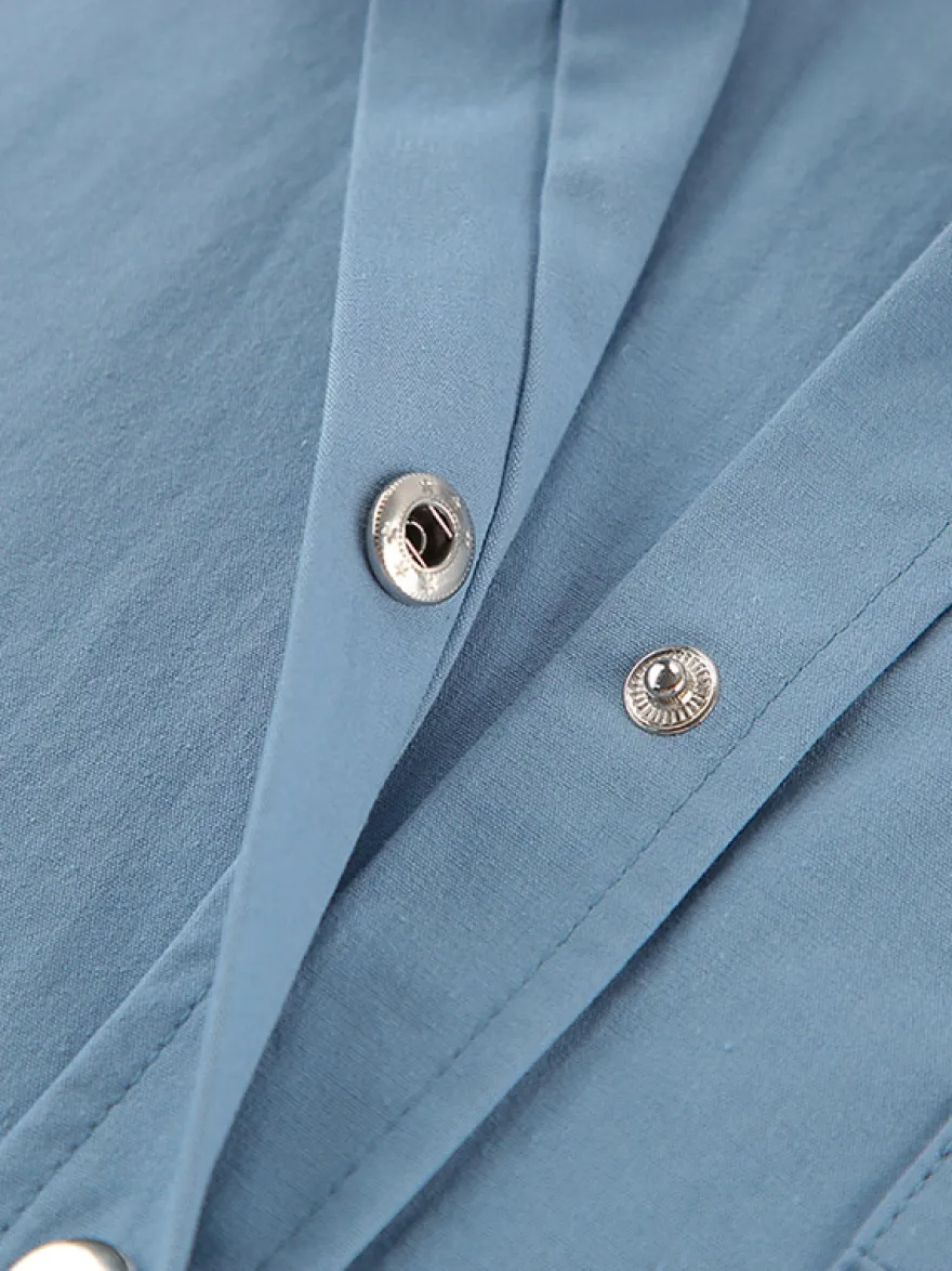 Veste femme à col rabattu boutons coton manches longues vêtement d'extérieur