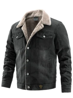 Veste Homme Boutons Denim Élégant