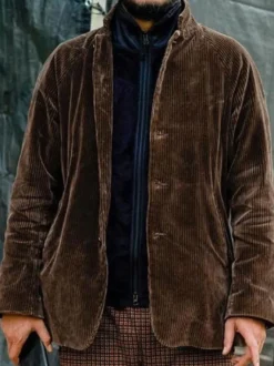 Veste Homme Boutons Polyester Moderne