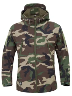Veste homme à capuche zippée polyester veste noire à la mode