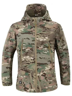 Veste homme à capuche zippée polyester veste noire à la mode