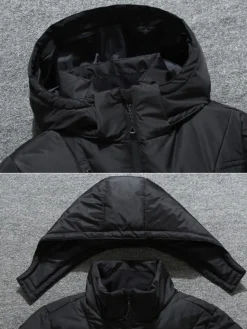 Veste Matelassé Chaud Hiver Homme Zippée En Polyester Décontracté