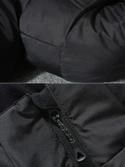 Veste Matelassé Chaud Hiver Homme Zippée En Polyester Décontracté
