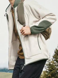 Veste Polaire Col Montant Homme Manteau Chaud D'hiver Imprimé Losanges