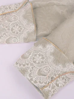 Veste queue-de-pie beige rétro victorienne steampunk en dentelle à manches longues