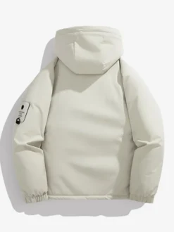 Vestes à capuche pour hommes manteaux d'hiver patchwork à manches longues