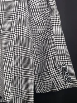 Vestes Et Manteaux Hommes Casuel Plaid Noir Chic Simple Costume Blazer