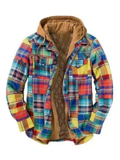 Vestes et manteaux pour hommes vestes pour hommes vestes pour hommes chics plaid clair gris kaki à la mode