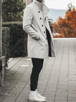 Vestes Homme Manteaux Manteaux Homme Casual Noir Qualité
