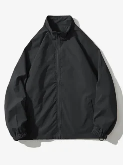Vestes Hommes Manteaux Sport Décontracté Chic Noir Oversize Col Montant