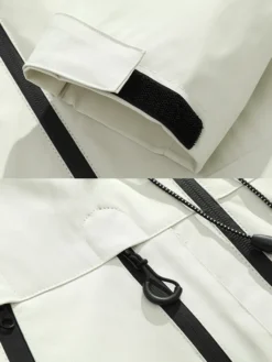 Vestes Manteaux hommes Décontracté Sport à Capuche Noir Écru Blanc Incroyable