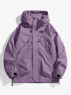 Vestes Manteaux Veste Hommes Vestes Chic Noir À Capuche Imperméable
