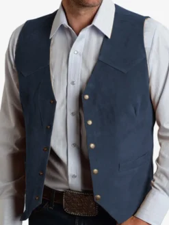 Vestes Pour Hommes Décontracté Gris Vert Moderne Bouton Poches