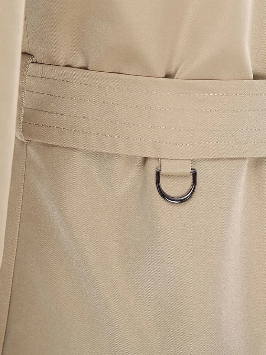 Vestes Pour Hommes Manteaux Croisé Col Rabattu Décontracté Abricot Clair Chic