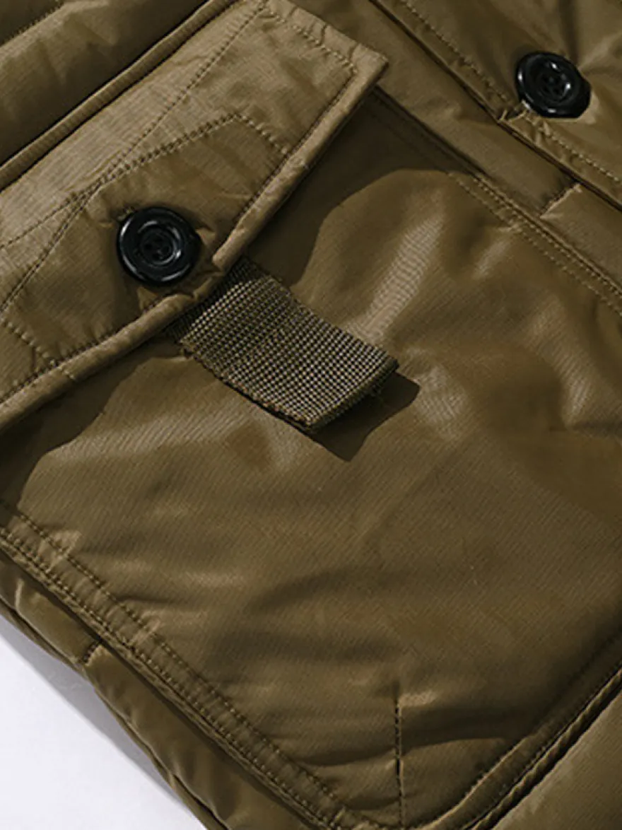 Vestes Pour Hommes Manteaux À Capuche Fausse Fourrure Parka Décontracté