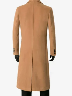 Vestes Pour Hommes Manteaux Col Rabattu Confortable Bleu Foncé Chaud Classique