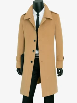 Vestes pour hommes Manteaux Col rabattu Décontracté Camel Mode Chic