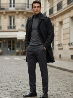 Vestes pour hommes Manteaux Col rabattu Décontracté Camel Mode Chic